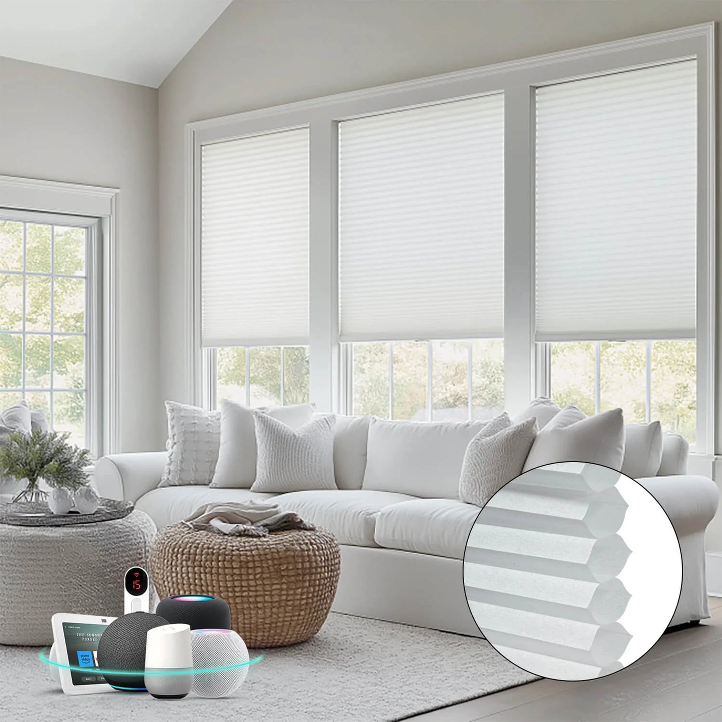 Light Filtering Motorized Cellular Shades