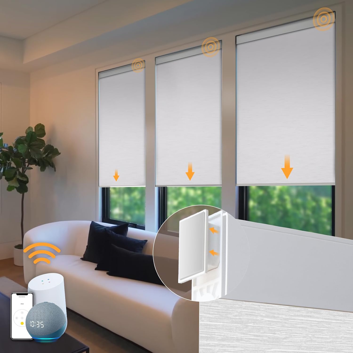No Drill Smart Blinds