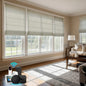 Light Filtering 50% Blackout Motorized Roman Shades CrossLoom
