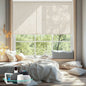 Motorized Light Filtering Roller Shades 70% Blackout Linen