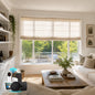 50%70%100% Blackout Motorized Linen Roman Shades